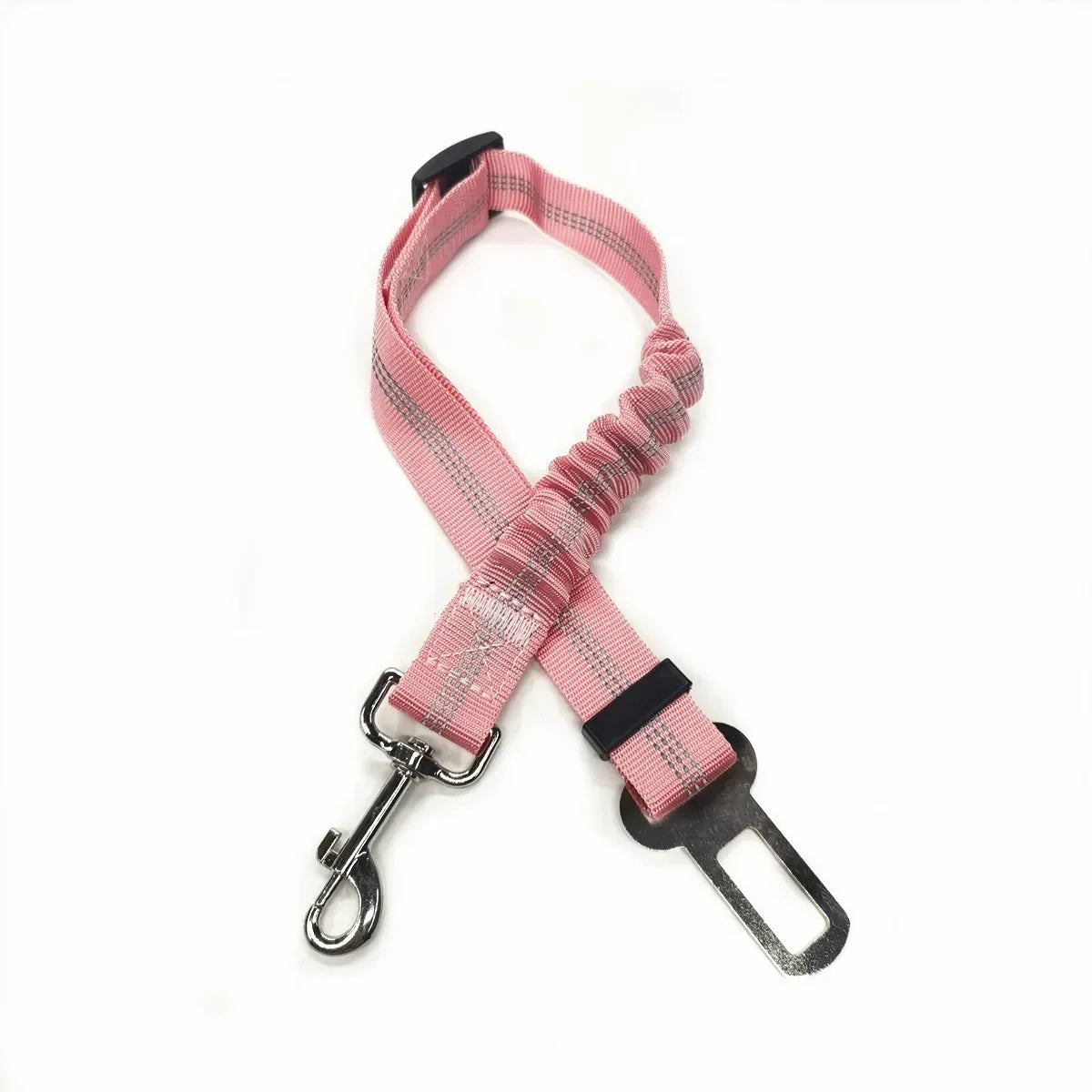 Vehicle dog harness lead clip for safe driving with pets