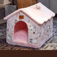 Warm plush pet nest for cats and puppies