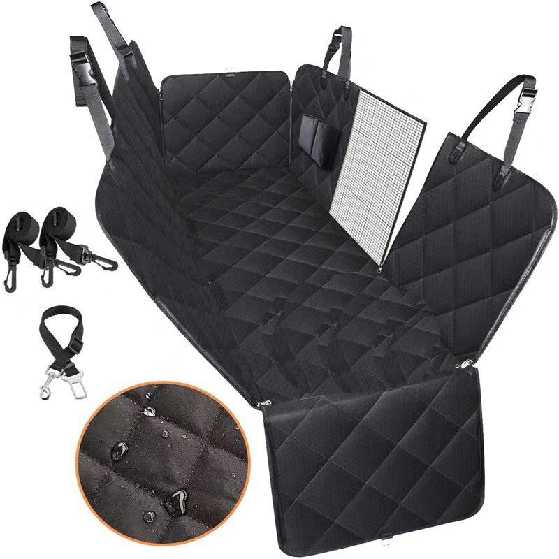 Waterproof quilted pet car seat mat close up