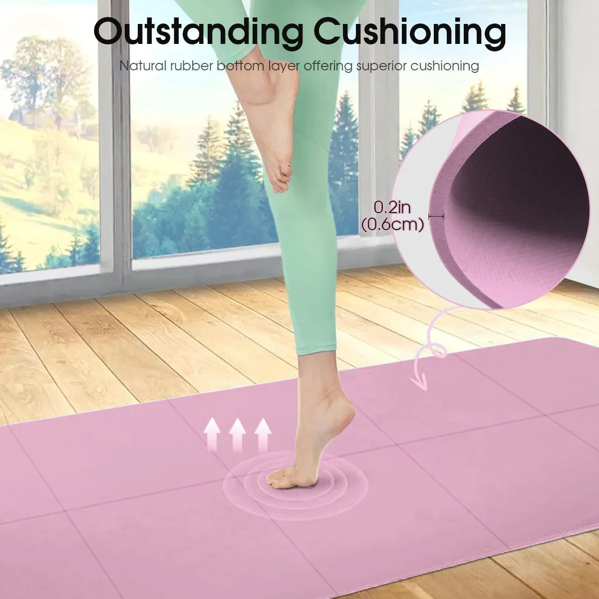  Waterproof yoga mat for home gym training