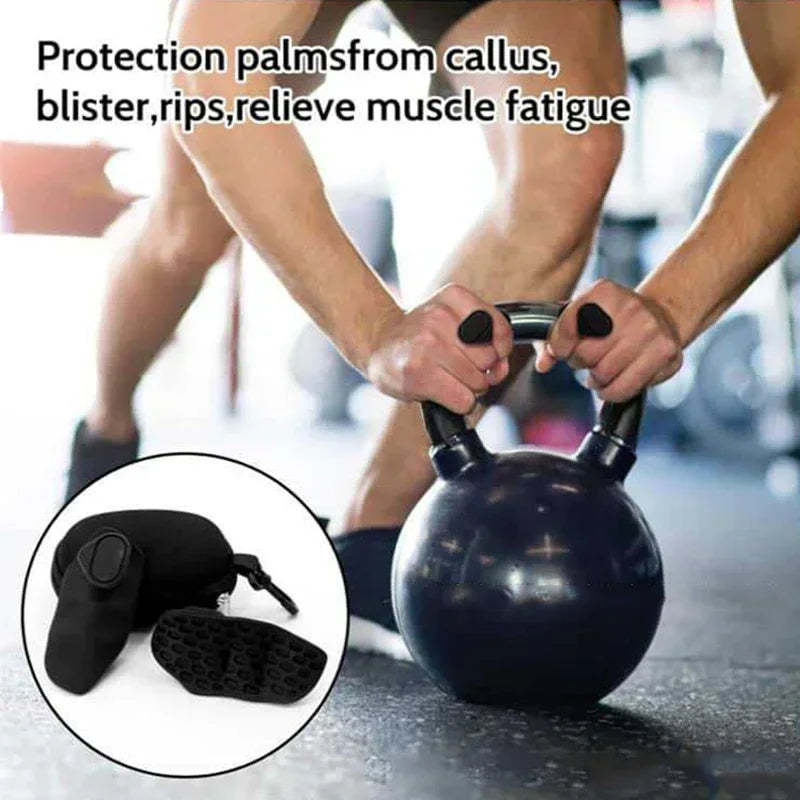Weight lifting hand grips for dumbbells