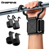 Weight lifting hook grips with wrist wraps