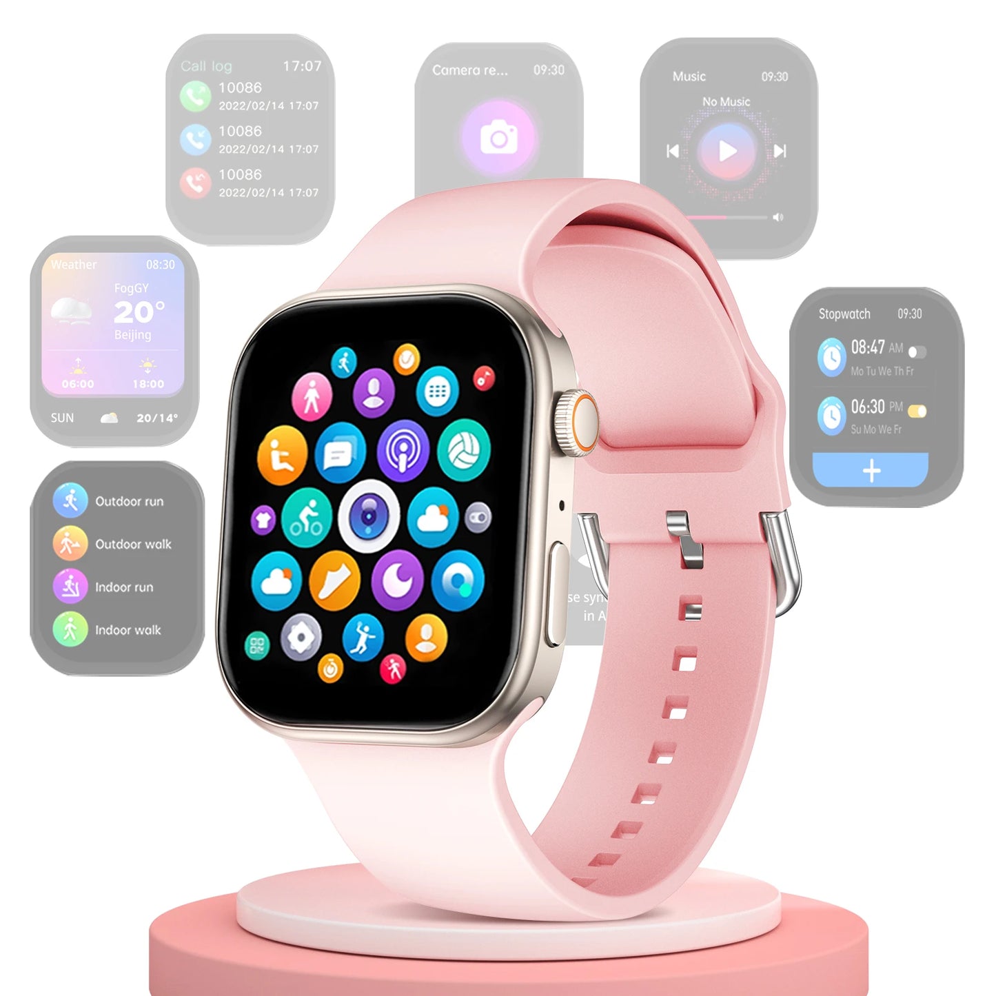 Wireless calling smartwatch with fitness tracker