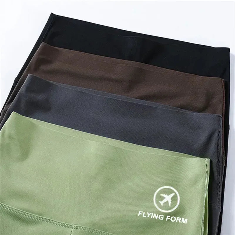 Women black high waist workout shorts