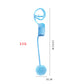Interactive spring cat toy with suction cup and plush ball