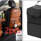 PU leather waterproof car seat back organizer with tray and storage pockets