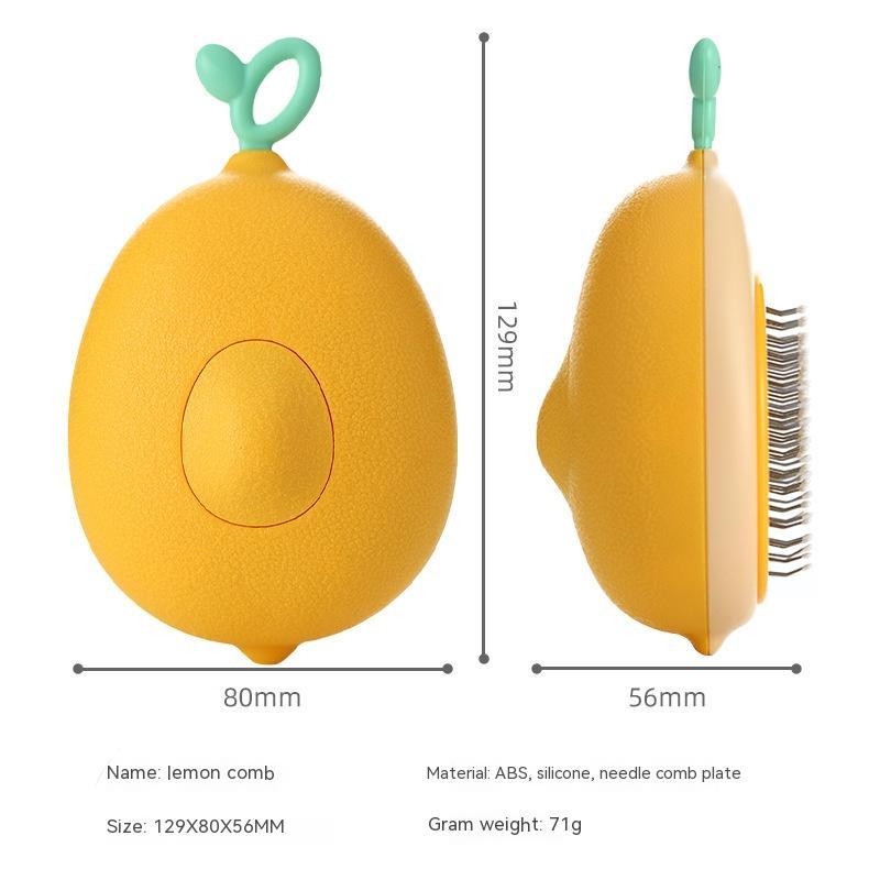 Gentle avocado-shaped pet grooming comb