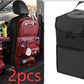 PU leather waterproof car seat back organizer with tray and storage pockets