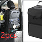 PU leather waterproof car seat back organizer with tray and storage pockets