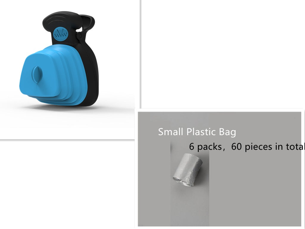 Foldable dog poop scooper with bag dispenser