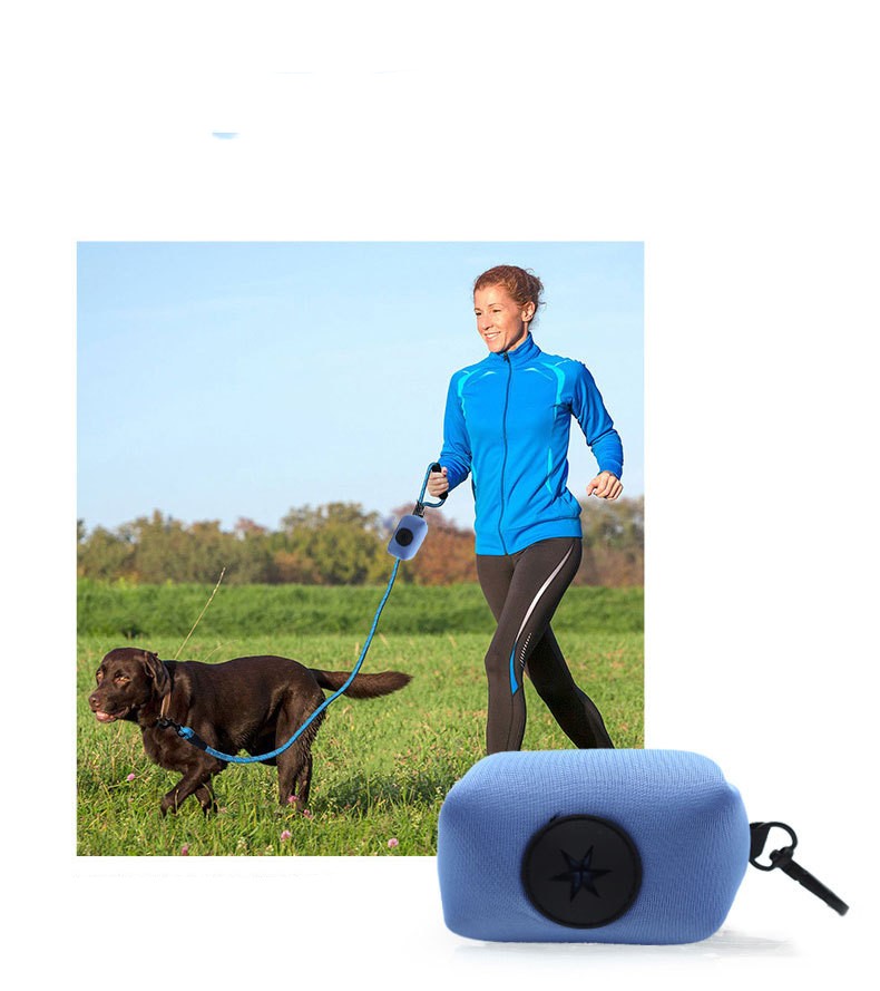 Pet waste bag dispenser for dog walks