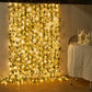 battery powered green leaf vine fairy lights with LED bulbs for bedroom wall garden Christmas wedding party and home decor