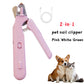 2-in-1 pet nail clipper with LED light