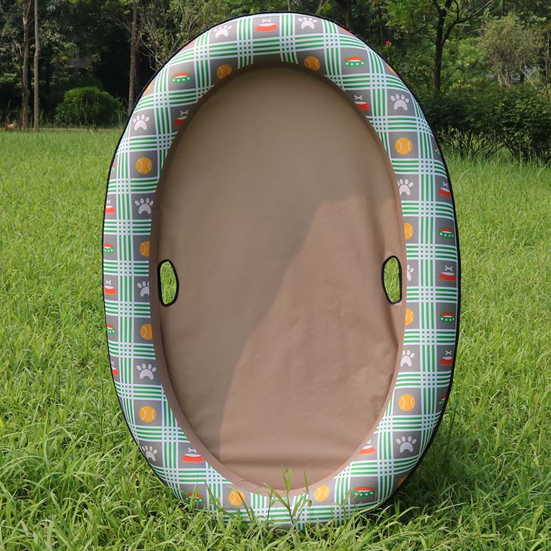 Inflatable dog pool float bed for swimming