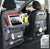 PU leather waterproof car seat back organizer with tray and storage pockets