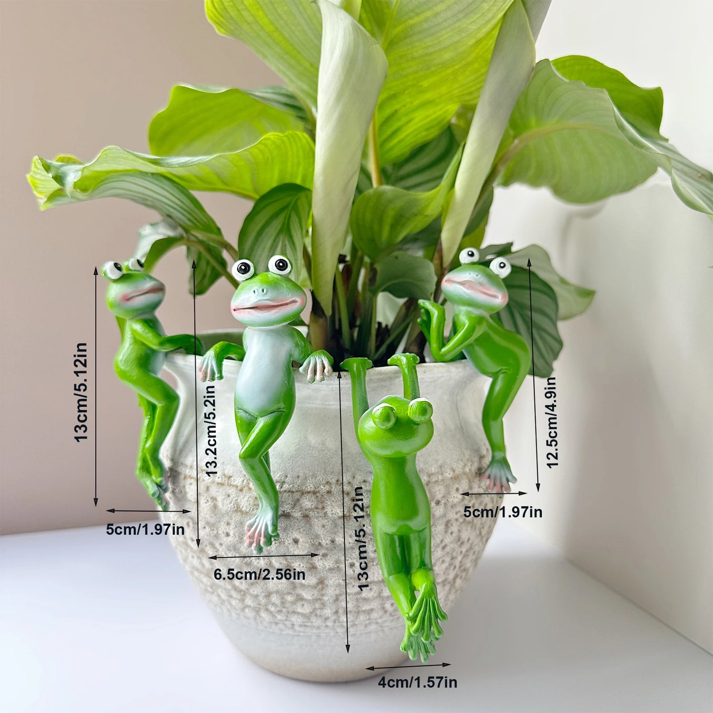 cute cartoon frog hanging pot resin decoration for plant pots garden and home decor