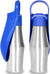 Portable dog water bottle with silicone drinking bowl