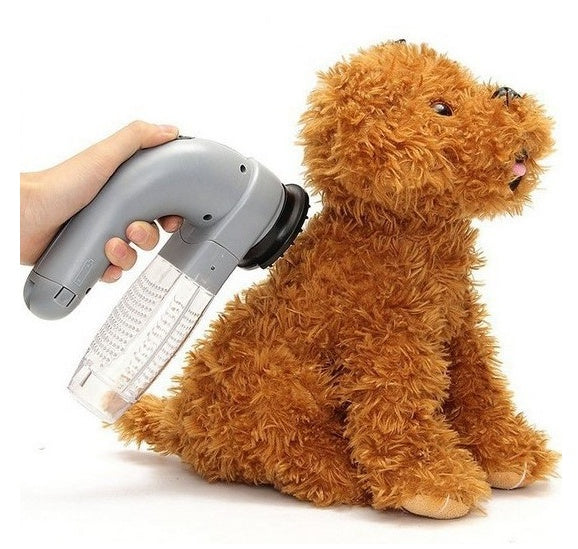 Handheld pet hair remover vacuum brush with massage head