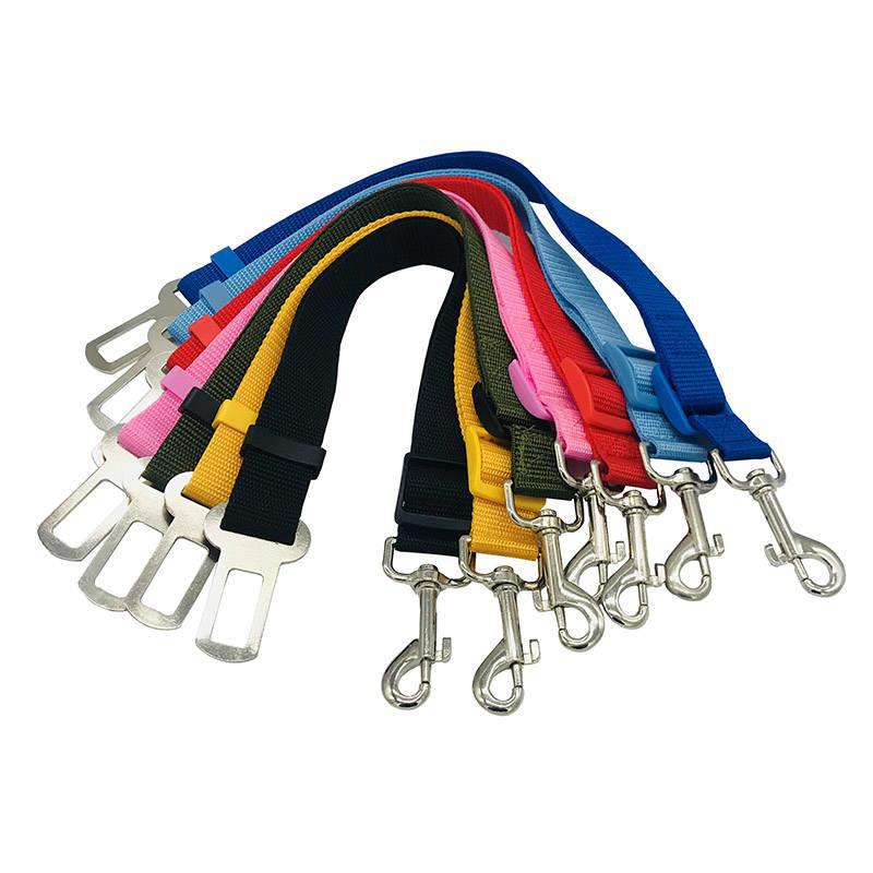 Adjustable dog car seat belt safety leash