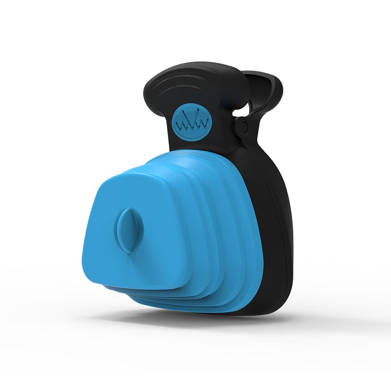 Foldable dog poop scooper with bag dispenser