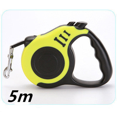 Retractable dog leash with one-button lock