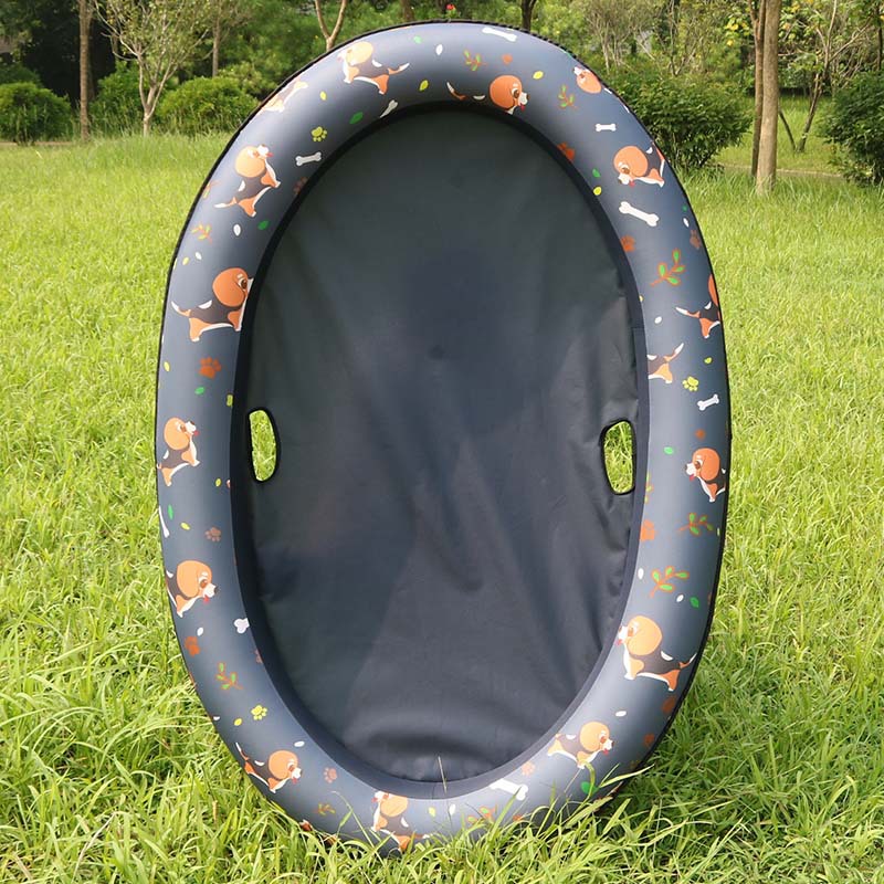 Inflatable dog pool float bed for swimming