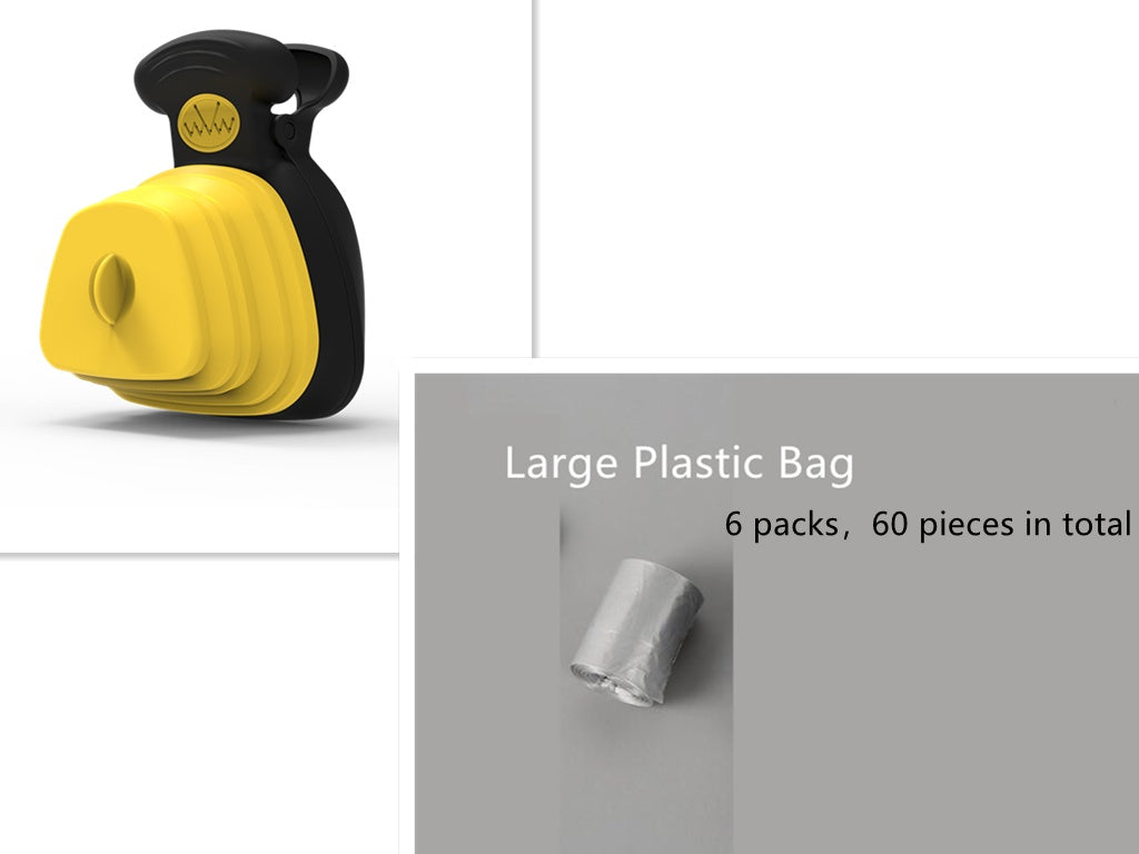 Portable dog waste scooper for outdoor walks