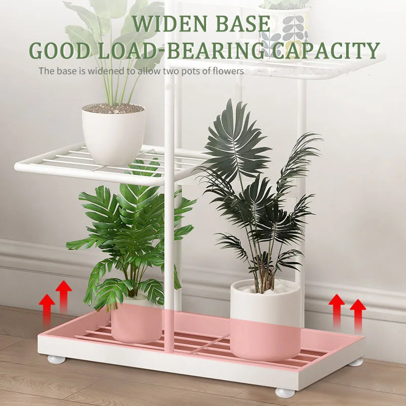 multi-tier iron plant stand flowerpot organizer for flowers succulents herbs balcony patio and garden decor