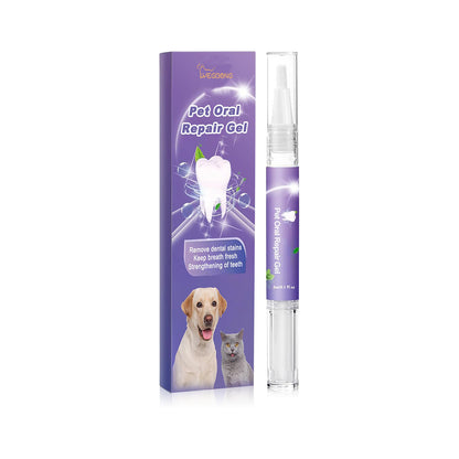 Pet oral care gel for dogs and cats