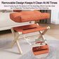 solid wood shoe changing stool and footrest bench for sofa and entryway